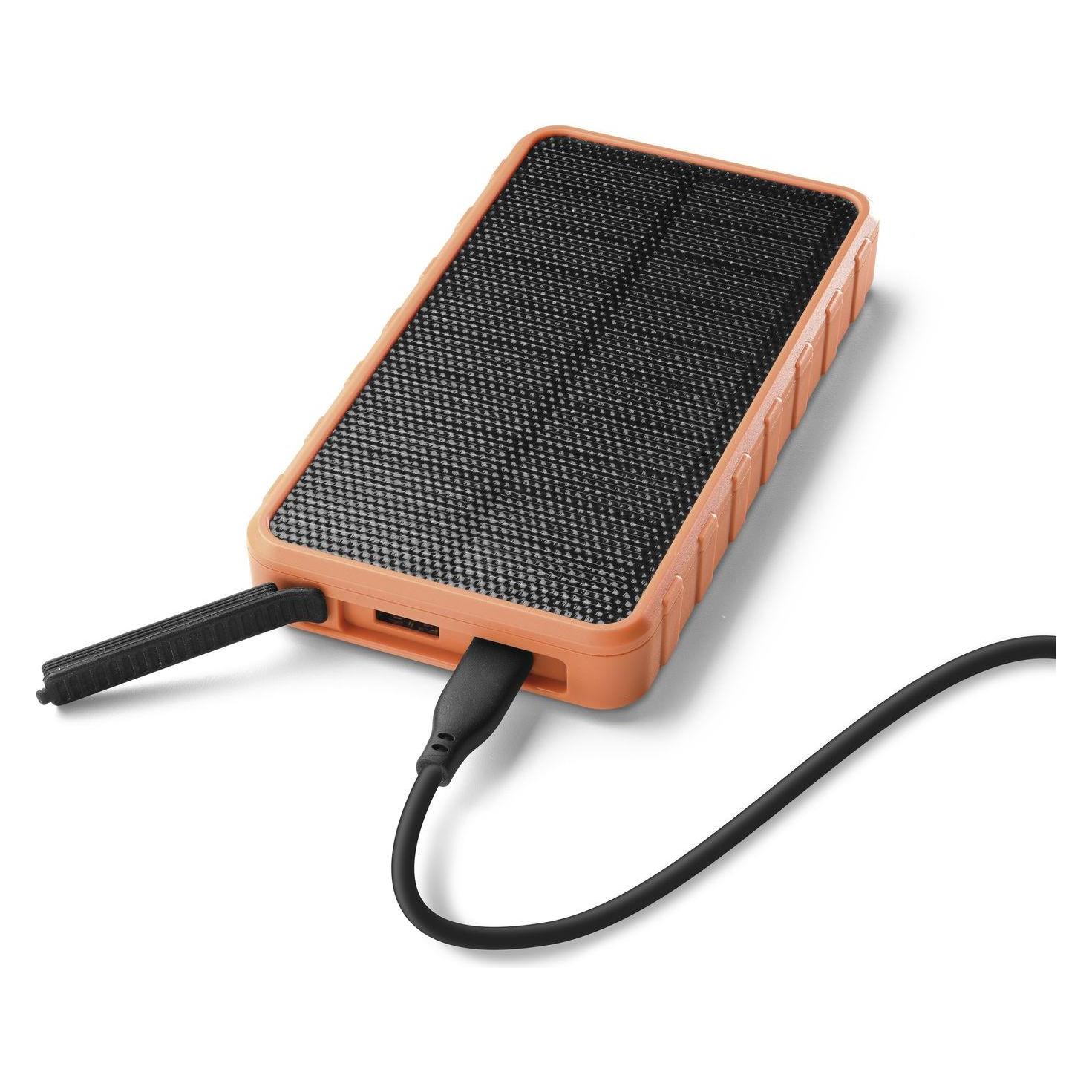 Cellularline Solar Power Bank (10000 mAh, 20 W, 37 Wh) (PBSOLAR10000O)