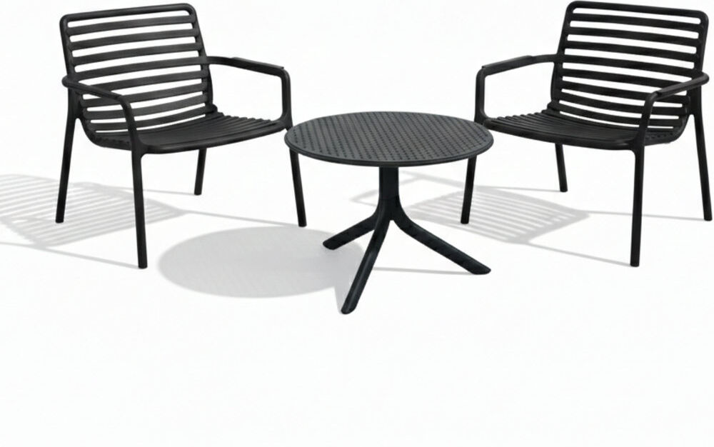 Dakota Fields 2 - Person Patio Dining Set Round Table Anthracite 2