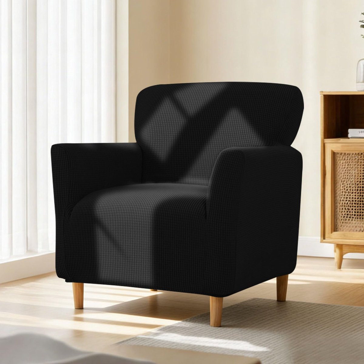 ShopVlot Stretch fauteuilhoes met armleuningen - Elastische jacquard fauteuilbeschermer