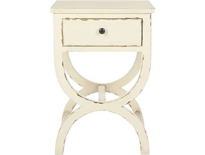 SAFAVIEH EUH6608D Andrew Table d'Extrémité Bois Vanille en Détresse 45 x 38 x 67\,94 cm