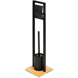 WENKO WC-Garnitur Bambusa Stahl Schwarz