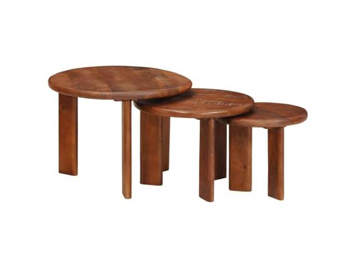 IBUQDDV Nesting-Couchtische 3 STK. Honigbraun Ø 54 x 40 cm Platzsparendes Nesting-Design, minimalistische Optik, Innenbereich, einfache Montage, vielseitig als Beistelltische
