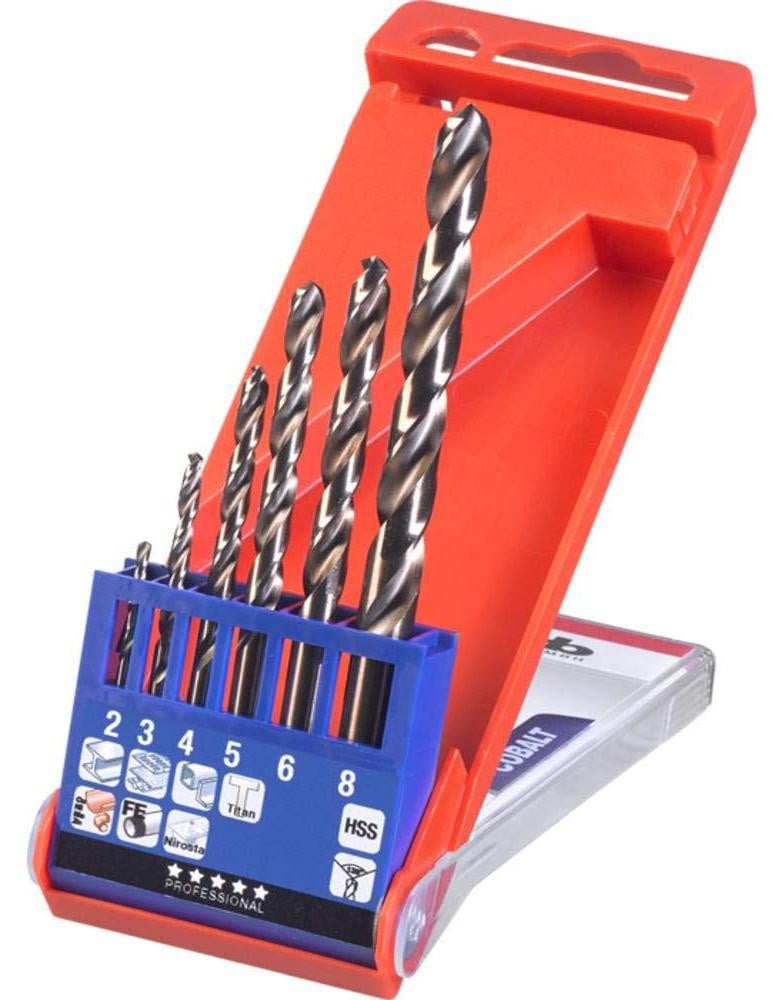 KWB Borenset Cobalt 2-8 mm, 6 stuks