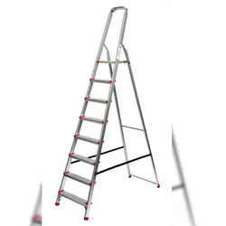 Stehleiter 8 Stufen 250x55cm Alu SZAGATO 8 Stufen Leiter Alu Stehleiter 8-stufig Bockleiter 8 Stufen Haushaltsleiter 8 Stufen Alu Stehleiter 8 Stufen