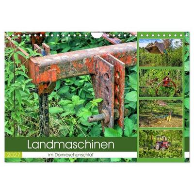 Landmaschinen im Dornröschenschlaf (Wandkalender 2027 DIN A4 quer), CALVENDO Monatskalender