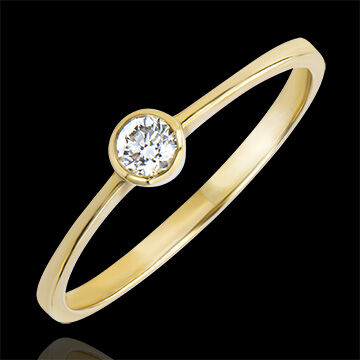 Edenly SolitÃ¤r Ring Ursprung - Innocence - 9 Karat Gelbgold und Diamant
