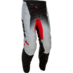 Fly Racing Kinetic DBK, Textilhose - Grau/Rot/Schwarz - 38