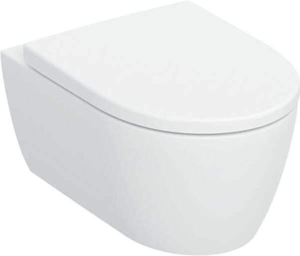 Geberit iCon Wand-Tiefspül-WC-Set 503046JT1 35,5x53cm, geschlossenes Keramikdesign, mit WC-Sitz, weiß matt