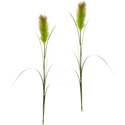 Kunstpflanze I.GE.A. "Pampas", grün, B:13cm H:125cm L:10cm, Obermaterial: 85% Kunststoff, 15% Polyester, Kunstpflanzen, Kunstpflanze, Pampasgras, Boho, 2er Set
