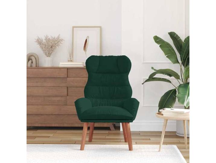 Vert Chaise confortable LEMON fauteuil Vert foncé 69 x 74 x 93 cm Velours Pour maison/bureau_19856