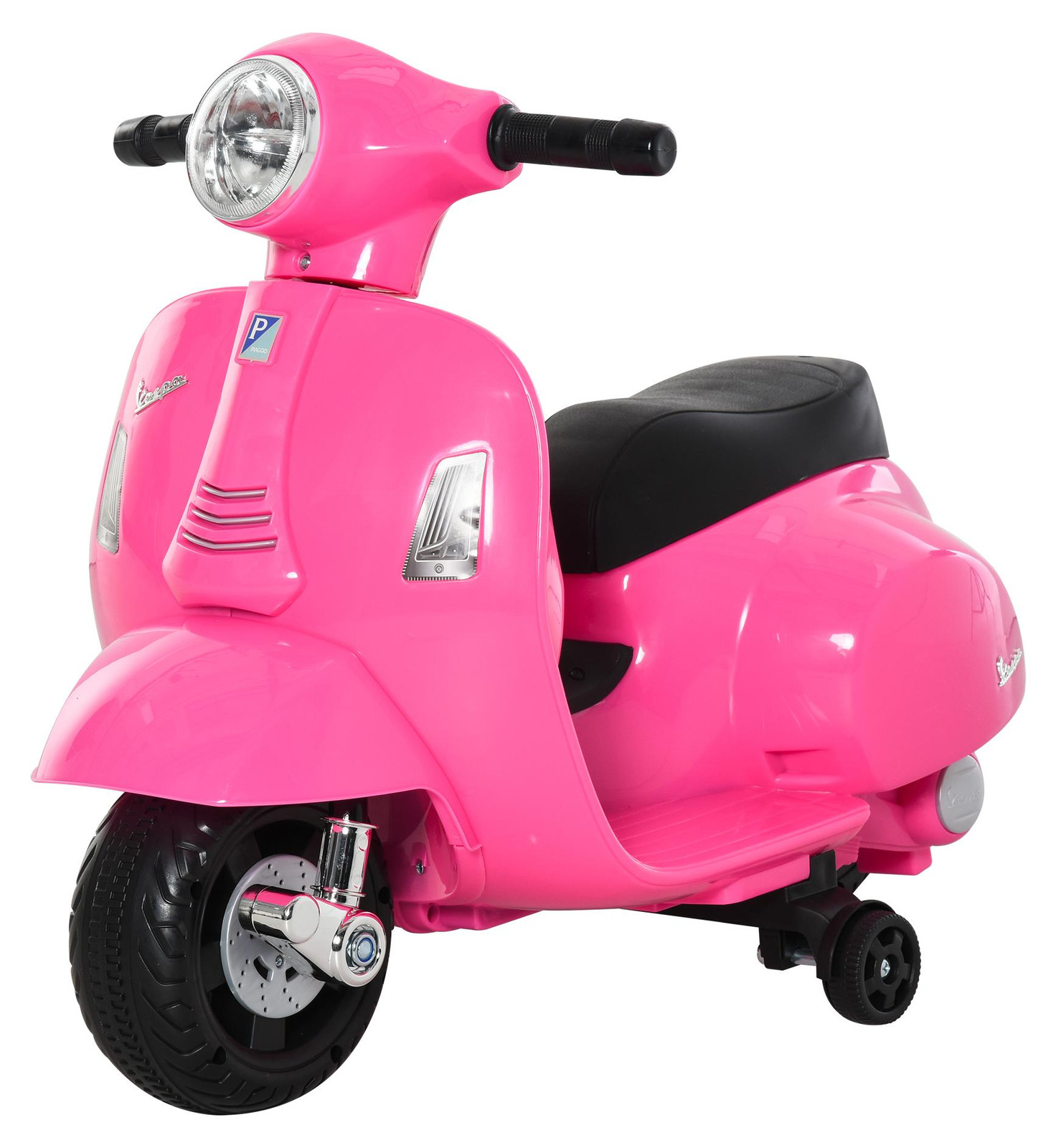 HOMCOM Elektrische kinderfiets 6V met stabilisatorwielen en koplamp