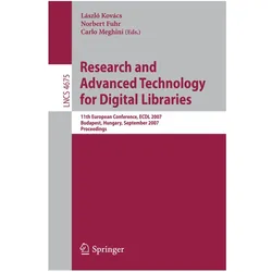 Research and Advanced Technology for Digital Libraries, Fachbücher von Carlo Meghini, Norbert Fuhr, László Kovács