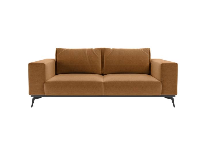 2-Sitzer Sofa, Orange, 250x95 cm, Holz & Textil, 3-Sitzer, Modern, MID.YOU