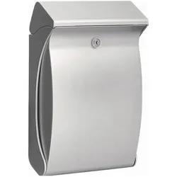 Burg Wächter, Briefkasten, Briefkasten Kunststoff BxHxT 271/419/129 mm Swing silber mit Öffnungsstopp + Klappe (42 x 27.10 x 41.90 cm)