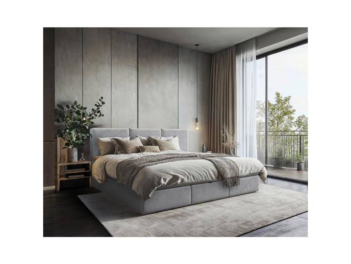 Livetastic Familienbett, Dunkelgrau, Kunststoff, H3, 7-Zonen, 210x200 cm, Bettkasten, gepolstertes Kopfteil, Stoffauswahl, In verschiedenen Grössen erhältlich, Schlafzimmer, Bett, Familienbetten