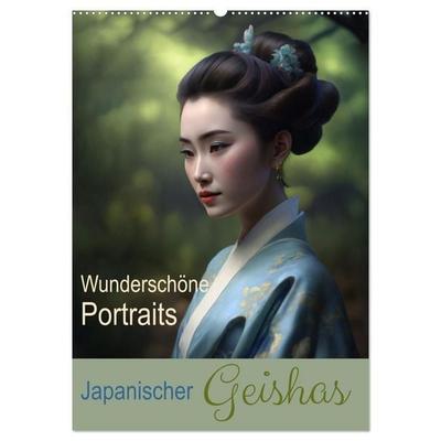 Wunderschöne Portraits Japanischer Geishas (Wandkalender 2027 DIN A2 hoch), CALVENDO Monatskalender