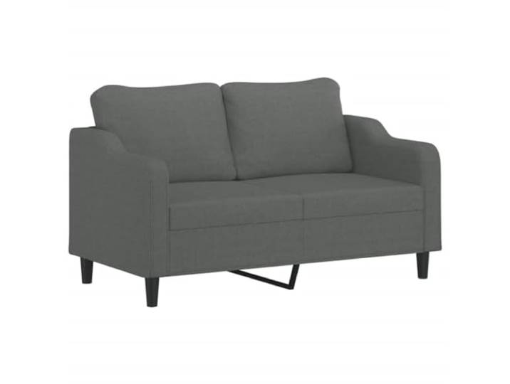 GHVBNMF 2-Sitzer Sofa Dunkelgrau 140cm Sitzbreite Metall Polstersofa Komfortabler 2-Sitzer mit dickem Schaumstoffpolster und stabilem Metallgestell für Wohnzimmer, Arbeitszimmer oder Büro.