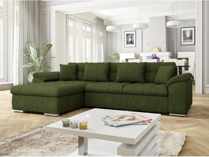 MIRJAN24 Ecksofa Diana Premium, mit Bettkasten und Schlaffunktion, Kissen-Set, freier Seitenwahl