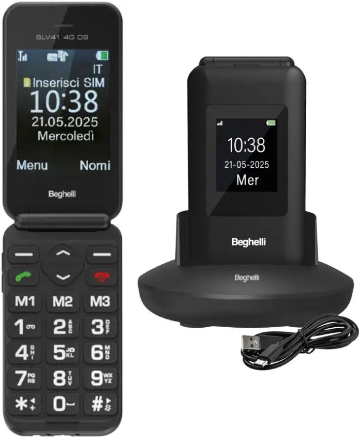 Cellulare Beghelli 9141 SALVALAVITA Phone SLV41 4G DS Black