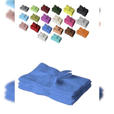 EXKLUSIV HEIMTEXTIL Gästehandtuch 4er Set 30 x 50 cm Royalblau