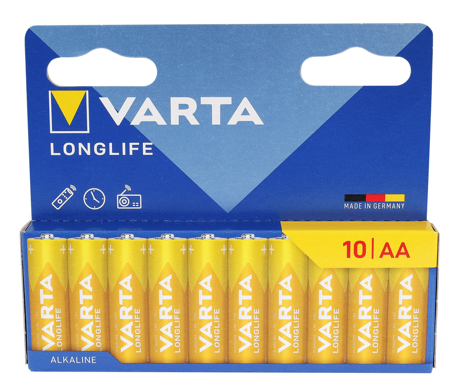 Varta Alkaline batterij LONGLIFE Mignon AA, 10 stuks