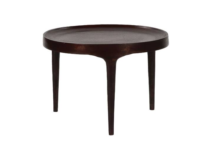 Petite table basse en aluminium bronze Trip
