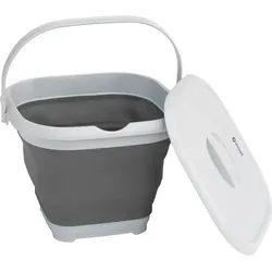 Outwell faltbarer eckiger Eimer mit Deckel 30 x 29,5 x 22 cm grey mist