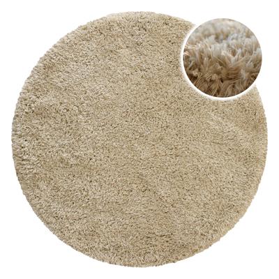 Hochflor-Teppich ESPRIT "YOGI ESP-096", beige (sand), H:50mm Ø:80cm, Polyester, Teppiche, flauschiger weicher Flor, Wohnzimmer, Schlafzimmer