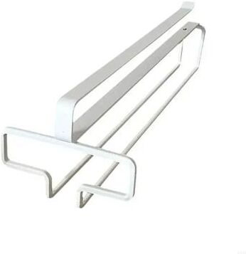 Uplift Essentials Under Cabinet Hanging Stemware Holder And Inverted Red Wine Glass Rack white