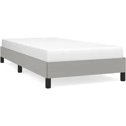 vidaXL Bettgestell ohne Matratze Hellgrau 90x200 cm Stoff