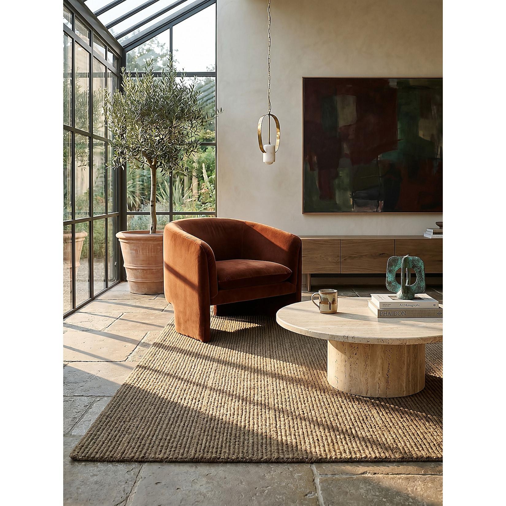 Wollteppich uni Erdtöne 200 x 290 cm - ALNE Kadima Design