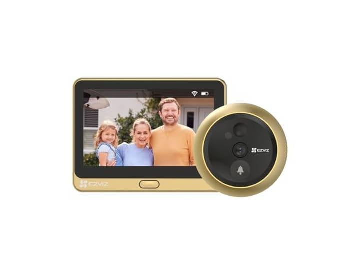 EZVIZ DP2C Or 1080P Judas de Porte Camera Surveillance Visiophone Connecté Interphone\, Judas Numérique 4.3’’ Écran Batterie 4600mAh\, PIR Motion Detection\, Audio Bidirectionnel