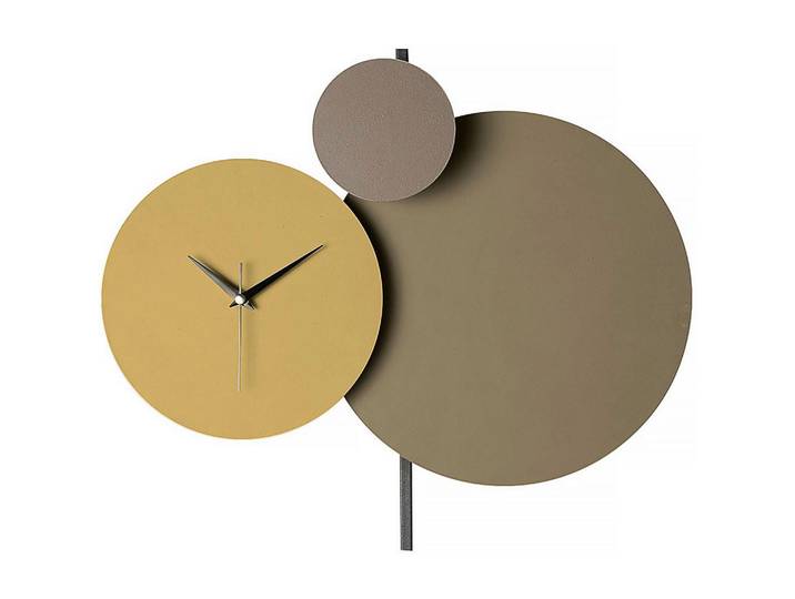 Wanduhr, Creme, Beige, Metall, 48x44x0.15 cm, Dekoration, Uhren, Wanduhren