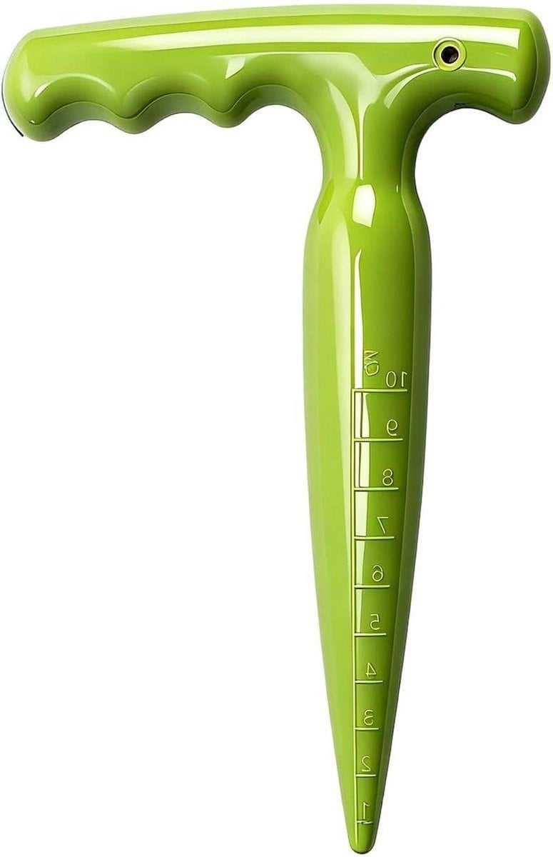 Lichtgroene Gatensteker Tuingereedschap met Ergonomische Lange Handgreep - 17 cm