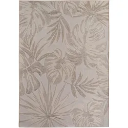 TEPPICH Outdoor VENTOUX in Beige, mit Tropen-Motiv, 160 x 230 cm