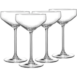 Ritzenhoff & Breker Champagnerschale 4er Set Rumba, Glas, Klar, 300 ml, 820348, Weingläser, Transparent