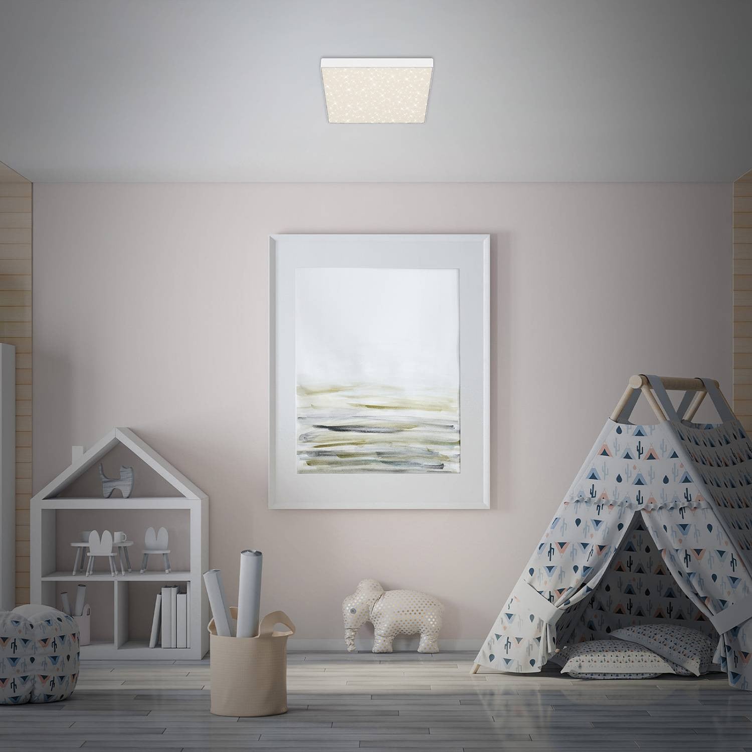 home24 LED-plafondlamp Flame Star II wit