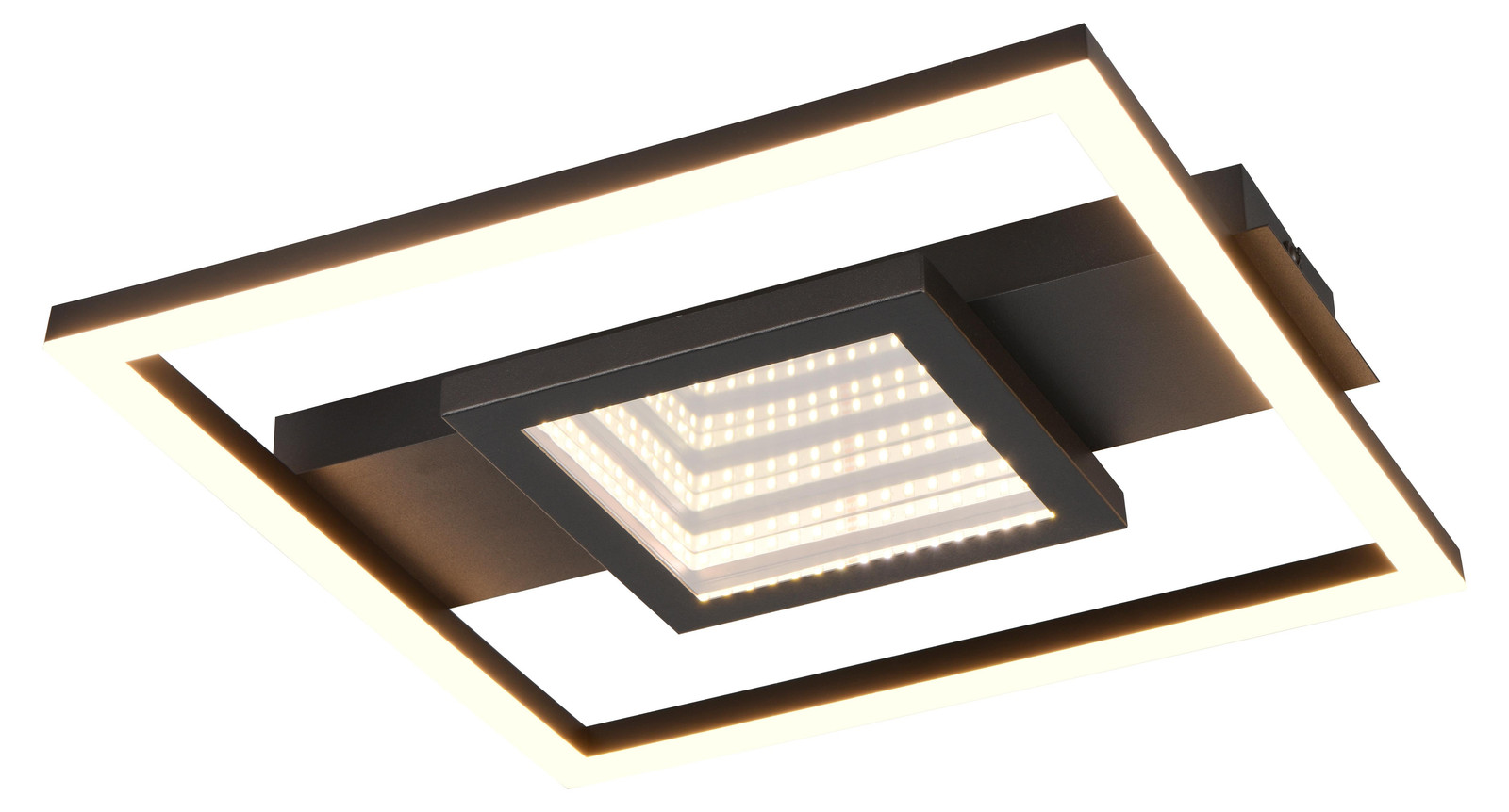 Trio Wheeler Design Plafondlamp - Zwart - Vierkant - LED