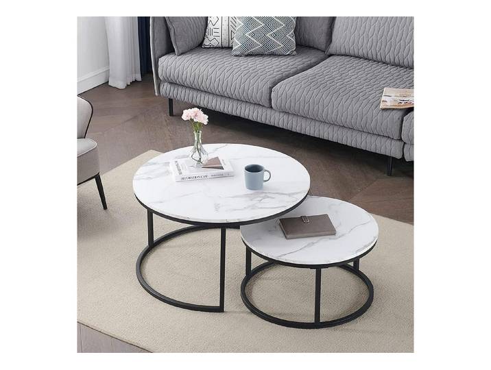 LuxusKollektion Satztisch Runder Satztisch Couchtisch 2er Set (2-St)