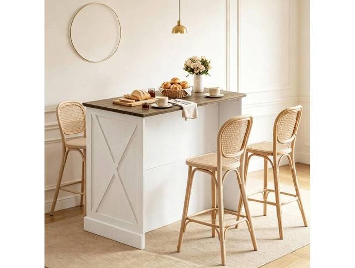 Îlot de cuisine multifonction avec rangement et plan de travail meuble buffet pratique