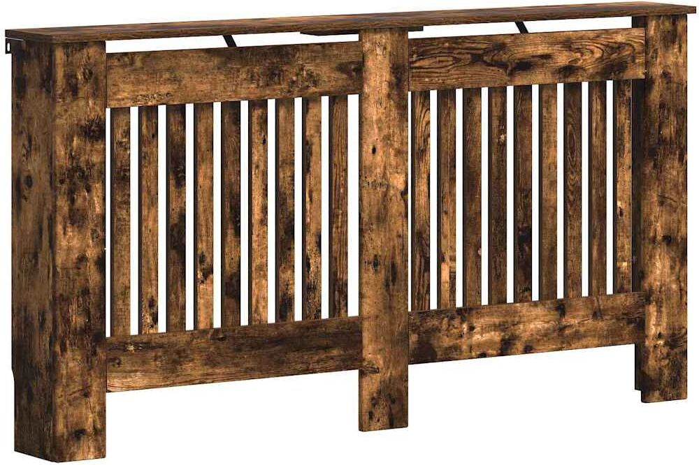 vidaXL Cache-Radiateur Chêne fumé 152 x 19 x 81,5 cm Bois d'ingénierie