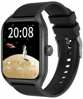 Inspired Deals QX5 Bluetooth Calling Smart Watch With 1.96 Inch HD Display Health Fitness Tracker black
