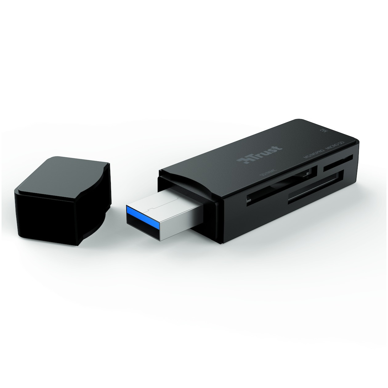 Trust Nanga Compacte USB-kaartlezer USB 3.2 Desktop accessoire Zwart