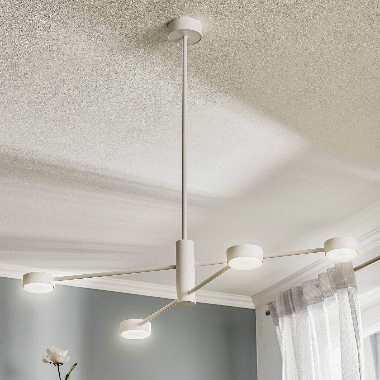 Deckenlampe Orbit IV Nowodvorski Lighting, dimmbar, weiß / opal, für Wohn- / Esszimmer, Metall, Modern, Deckenlampe