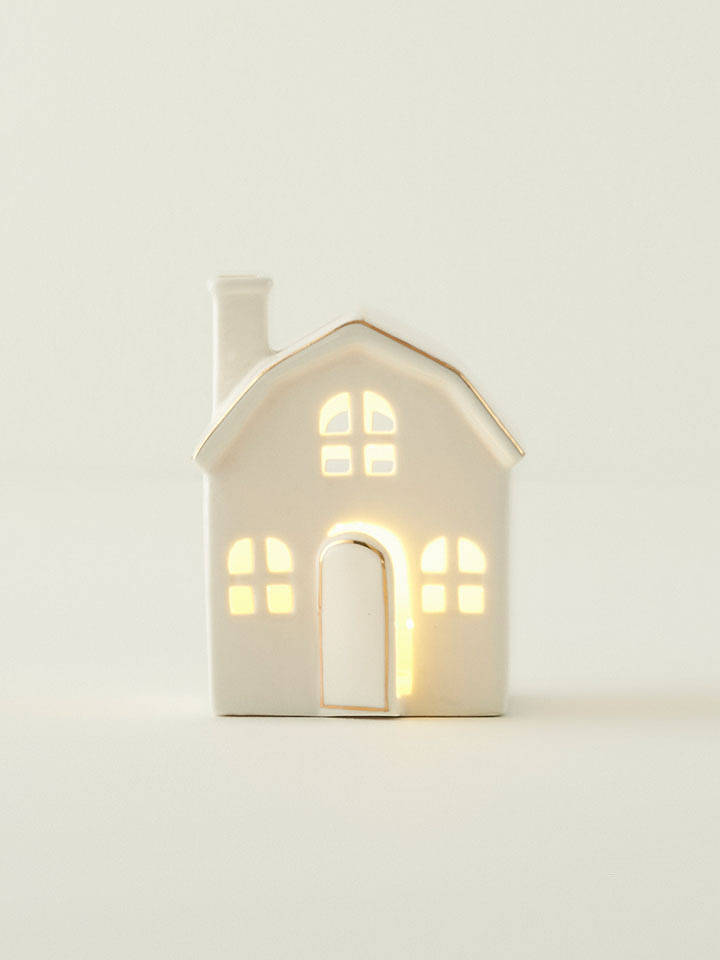 BELLA MAISON Dekoobjekt mit LED-Beleuchtung in Creme - (B)9 x (H)12 x (T)8 cm - onesize