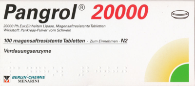 BERLIN-CHEMIE AG PANGROL 20.000 magensaftresistente Tabletten 100 St 04783200