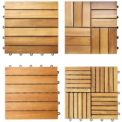 Casaria Casaria Holzfliese Akazie Quattro Mosaik 30 x 30cm braun