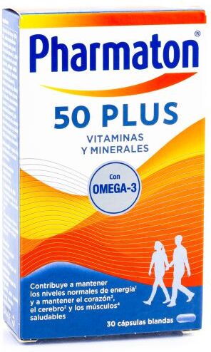 Pharmaton Vitamins and Minerals 50 Plus 30 Capsules