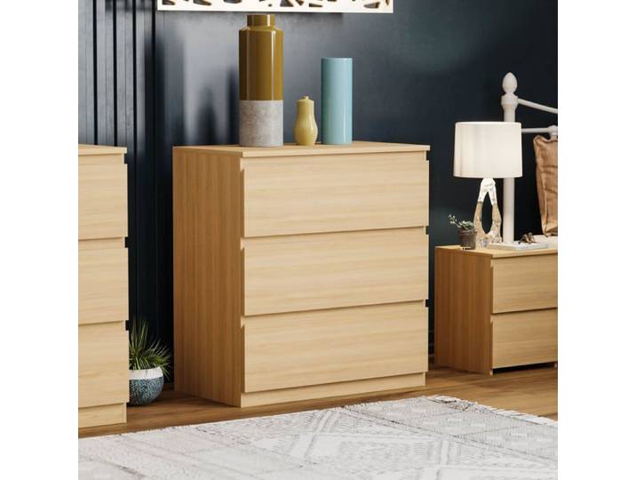Commode Denver en pin avec 3 tiroirs – Meuble de chambre moderne