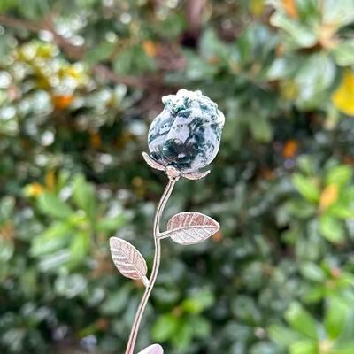 Inspire Essentials CrystalBloom Rose Quartz Flower Ornament Elegant Gift Decor 7